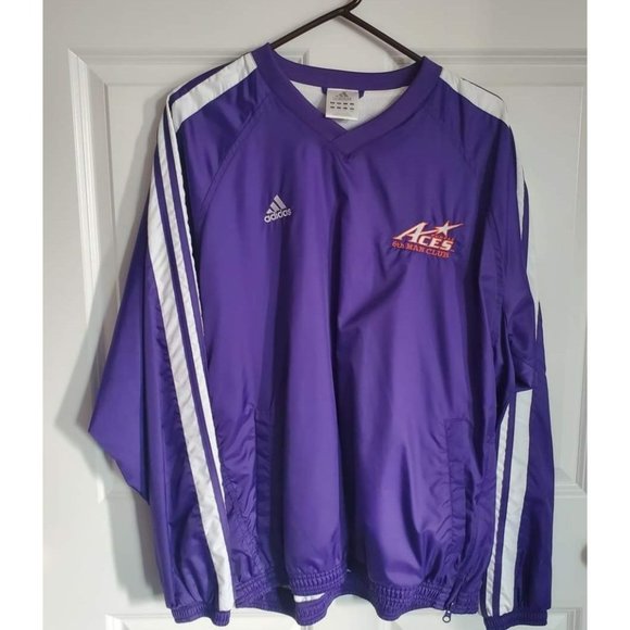 adidas Other - Adidas Pullover Size Medium Evansville Aces Basketball Purple/Org/White Windbrea